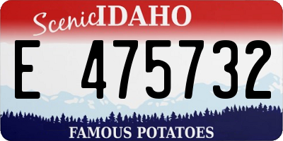 ID license plate E475732