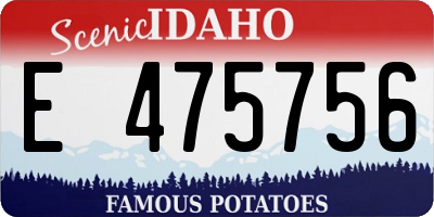 ID license plate E475756