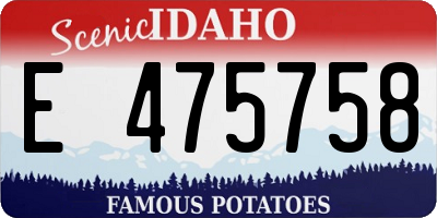 ID license plate E475758