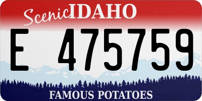 ID license plate E475759