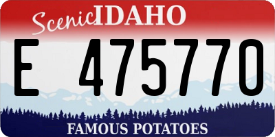 ID license plate E475770
