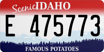 ID license plate E475773