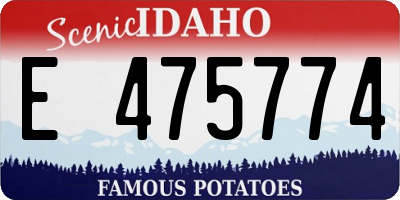 ID license plate E475774