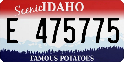 ID license plate E475775