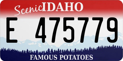 ID license plate E475779