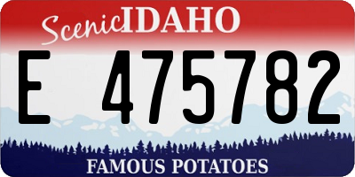 ID license plate E475782