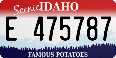 ID license plate E475787