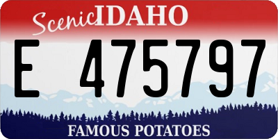 ID license plate E475797