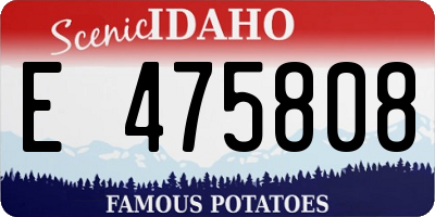 ID license plate E475808