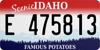 ID license plate E475813