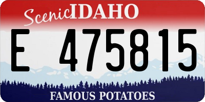 ID license plate E475815