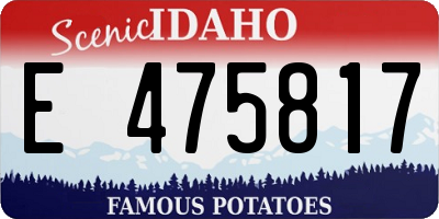 ID license plate E475817