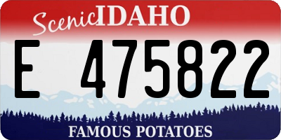 ID license plate E475822