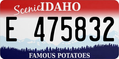 ID license plate E475832