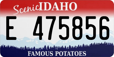 ID license plate E475856