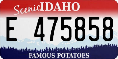 ID license plate E475858