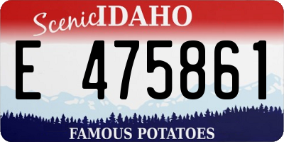 ID license plate E475861