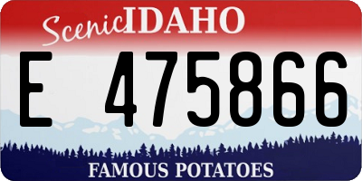 ID license plate E475866