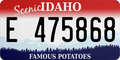 ID license plate E475868