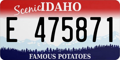ID license plate E475871