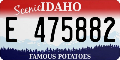 ID license plate E475882