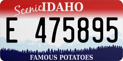 ID license plate E475895