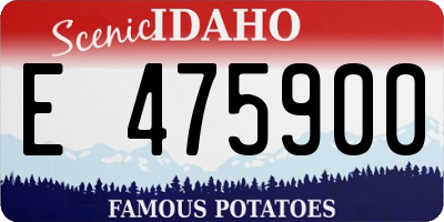 ID license plate E475900