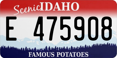 ID license plate E475908