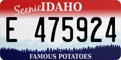 ID license plate E475924