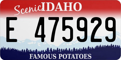 ID license plate E475929