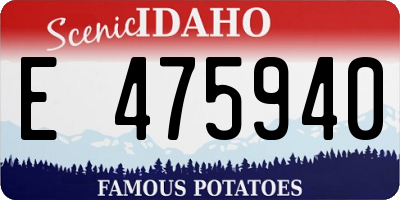 ID license plate E475940
