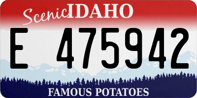 ID license plate E475942
