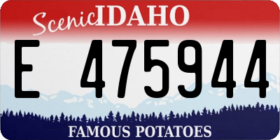 ID license plate E475944