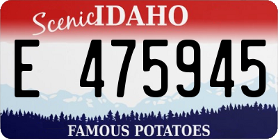 ID license plate E475945