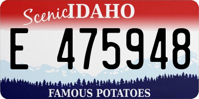 ID license plate E475948