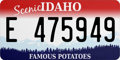 ID license plate E475949