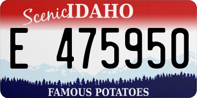 ID license plate E475950