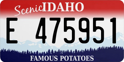 ID license plate E475951
