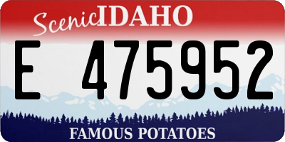 ID license plate E475952