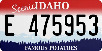ID license plate E475953