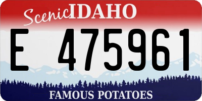 ID license plate E475961