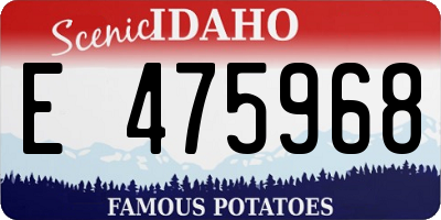 ID license plate E475968