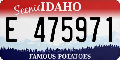 ID license plate E475971