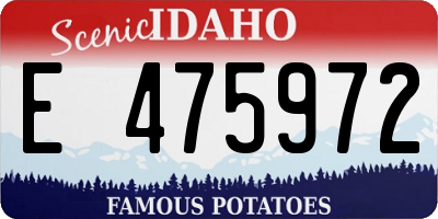 ID license plate E475972