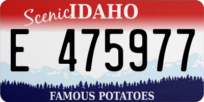 ID license plate E475977