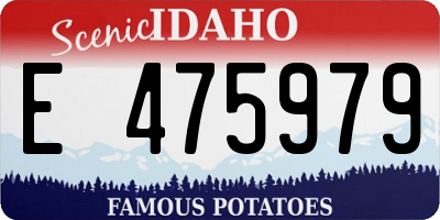 ID license plate E475979