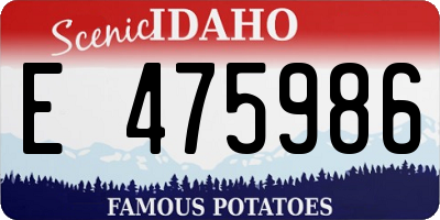 ID license plate E475986