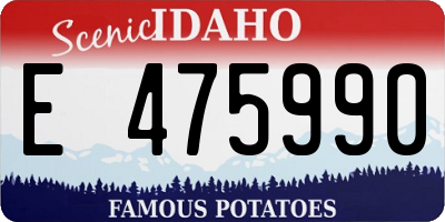 ID license plate E475990