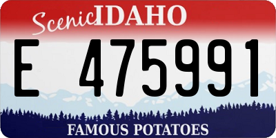 ID license plate E475991