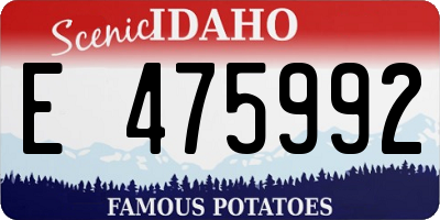 ID license plate E475992